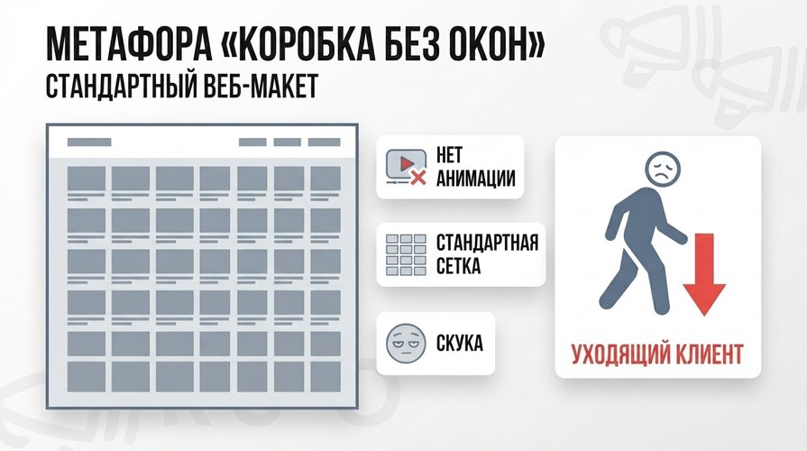 Посмотрите, как выглядит типичный AI-сайт без настройки: